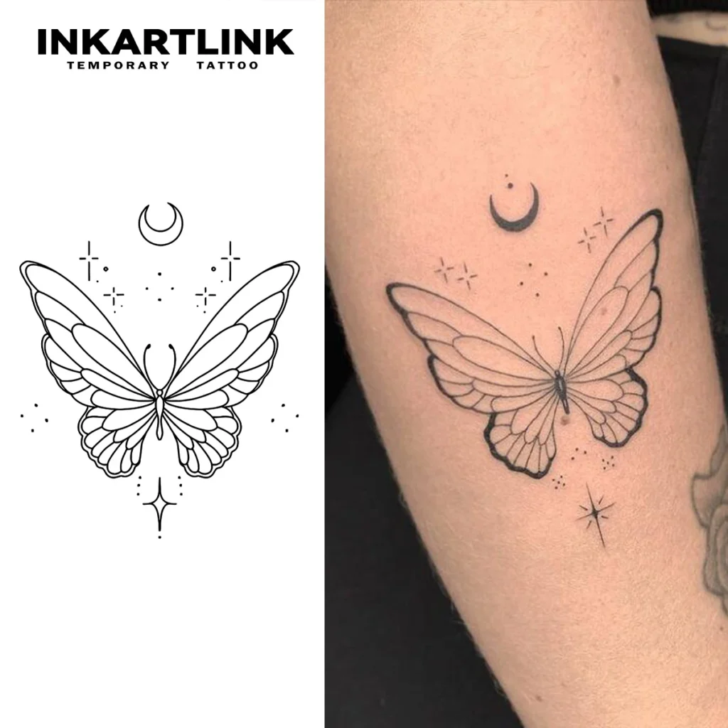 Tatouage temporaire papillon | Papillon nocturne