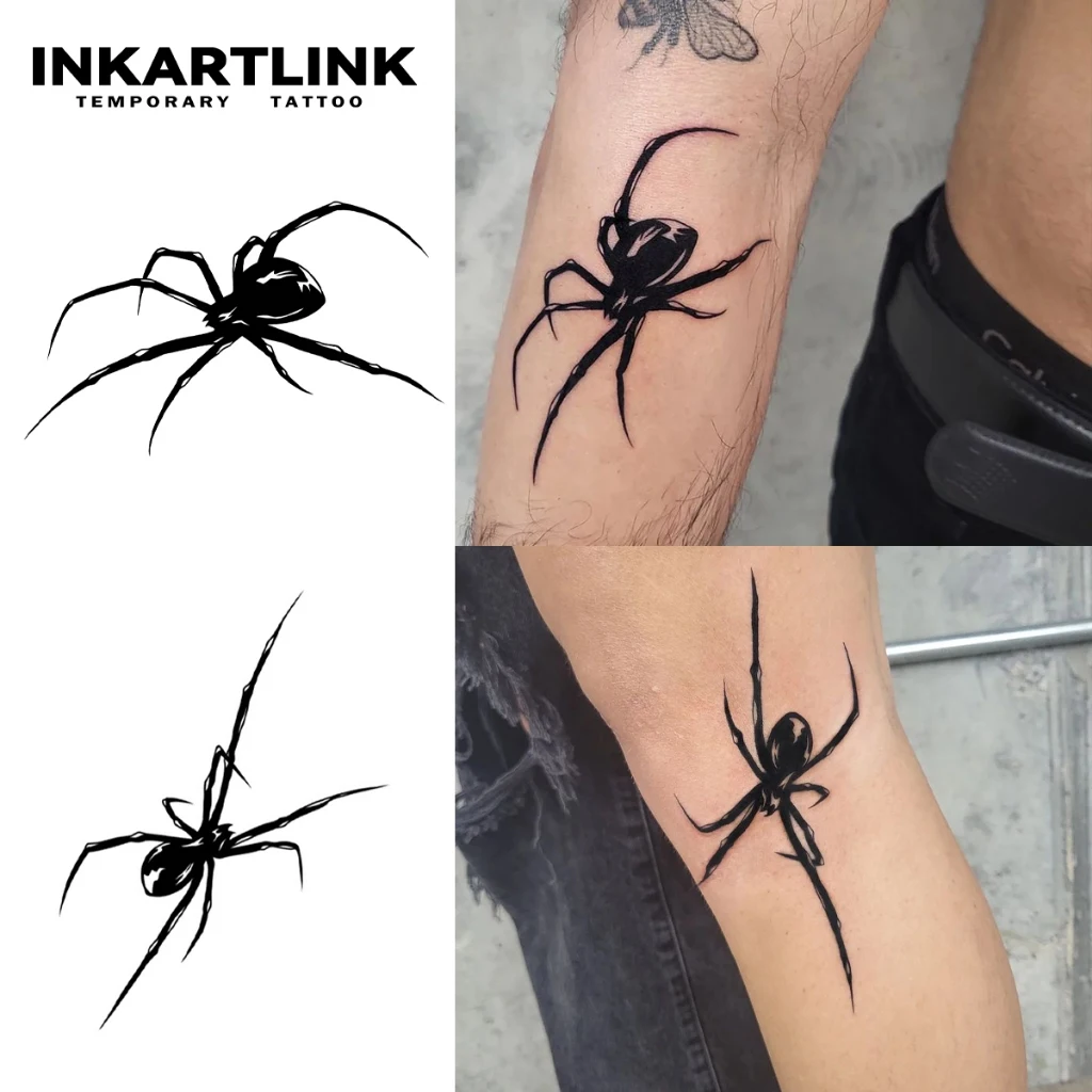 Tatouage temporaire réaliste | Araignée noire