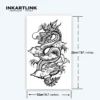 Tatouage temporaire traditionnel | Dragon oriental - 3