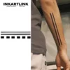 Tatouage temporaire minimaliste | Lignes parallèles