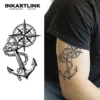 Tatouage temporaire nautique | Ancre et boussole