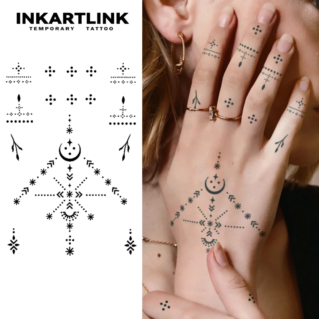 Tatouage temporaire minimaliste | Motifs géométriques