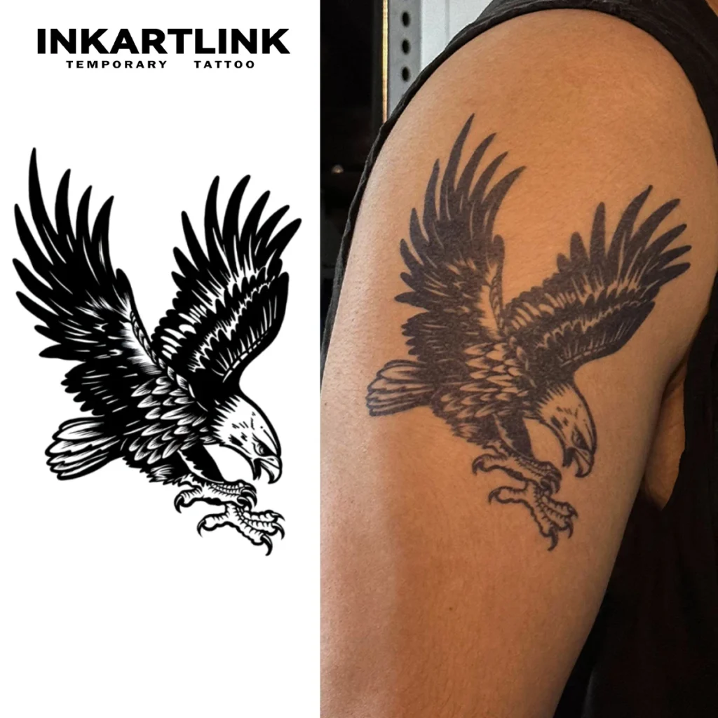 Tatouage temporaire réaliste | Aigle en vol