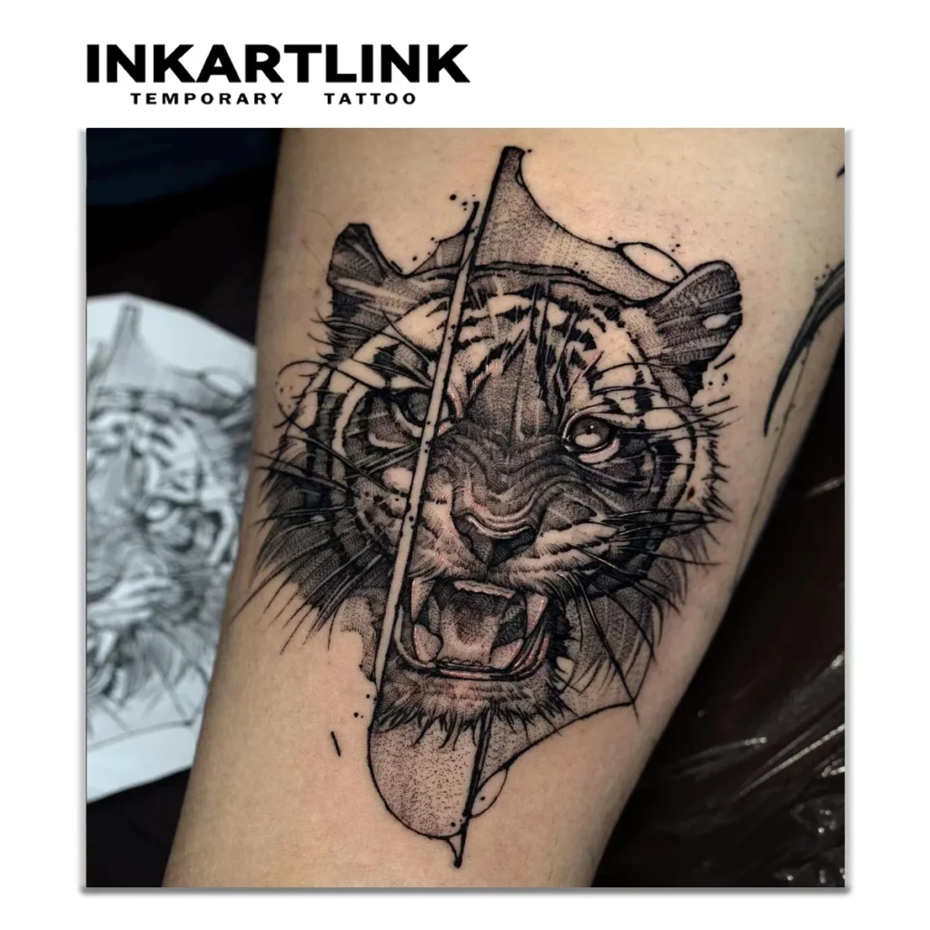 Tatouage temporaire animalier | Tigre - 1