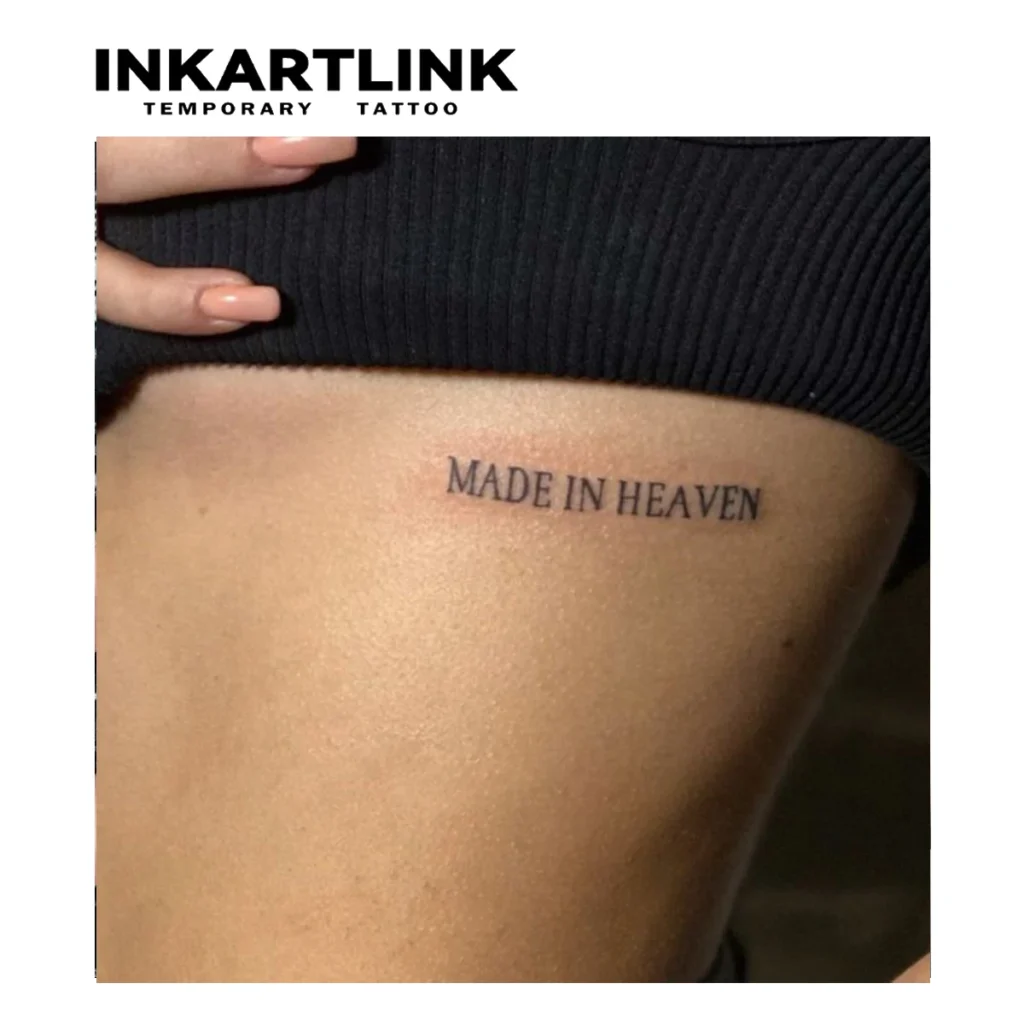 Tatouage temporaire scriptural | "Made in Heaven" - 1