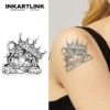 Tatouage temporaire royal | Tigre avec couronne