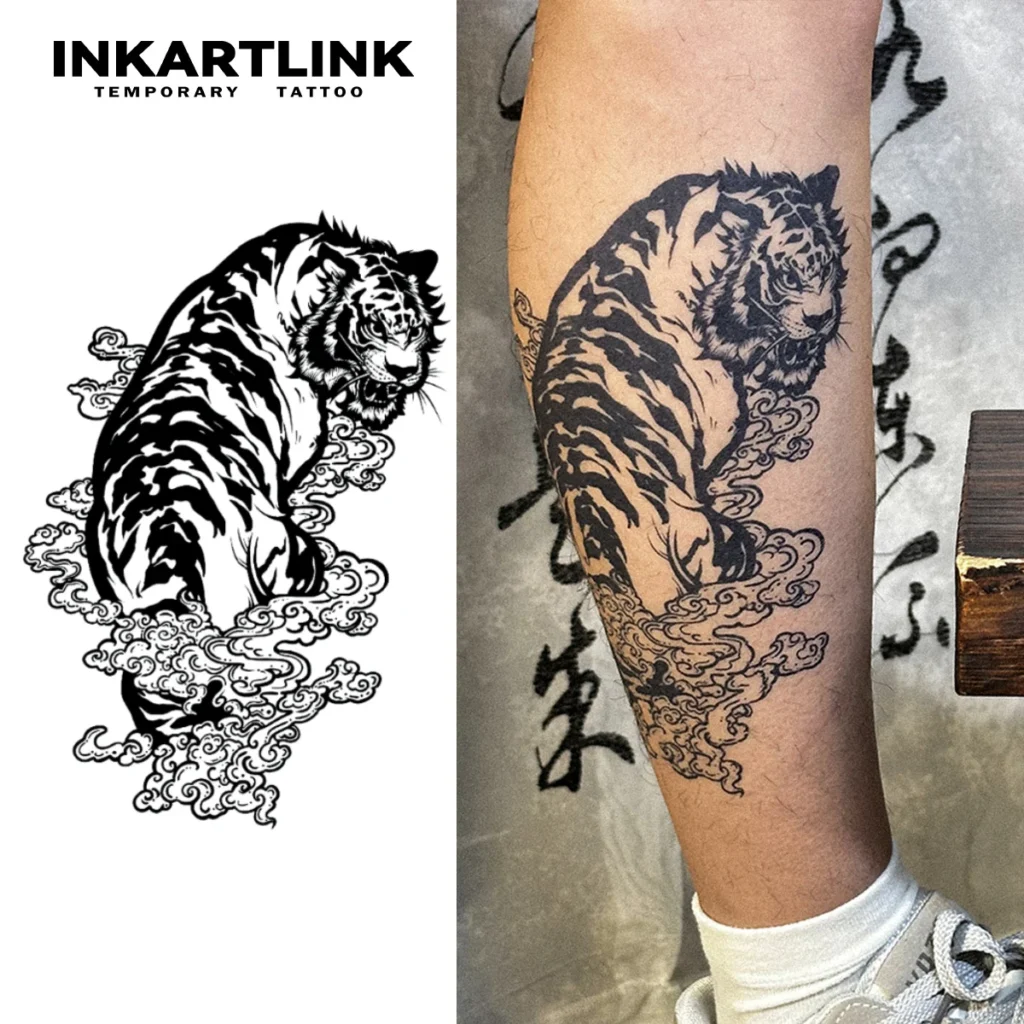 Tatouage temporaire traditionnel | Tigre