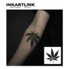 Tatouage temporaire botanique | Feuille de cannabis - 1