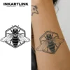 Tatouage temporaire gothique | Abeille et crâne