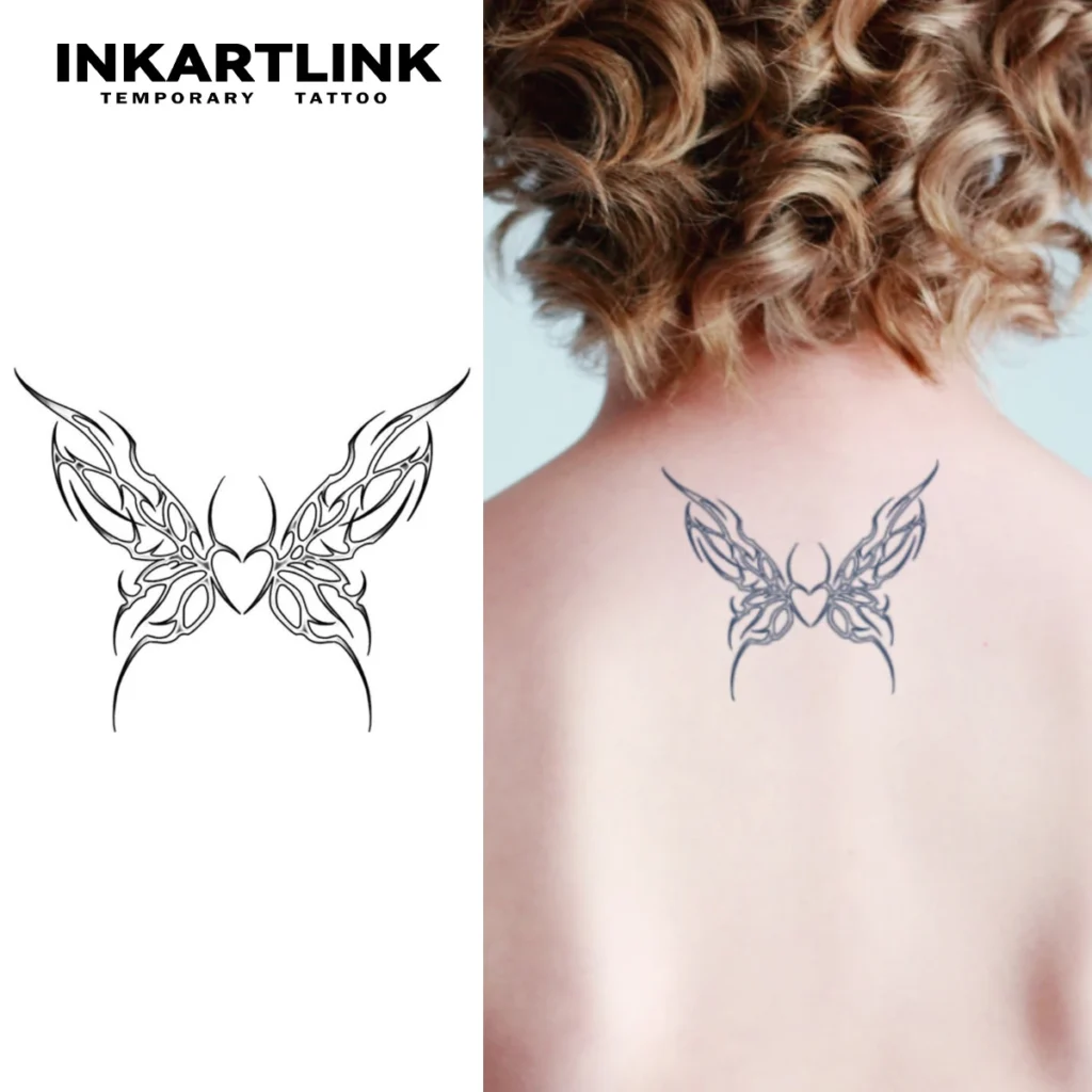 Tatouage temporaire tribal | Papillon stylisé