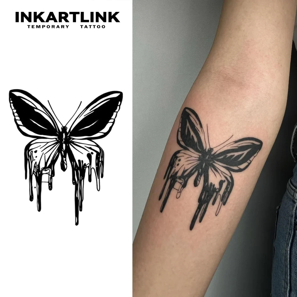 Tatouage temporaire artistique | Papillon fondant