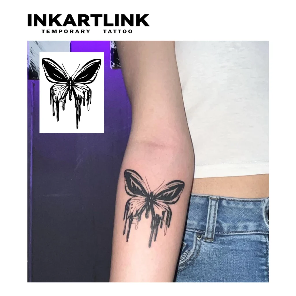 Tatouage temporaire artistique | Papillon fondant - 1