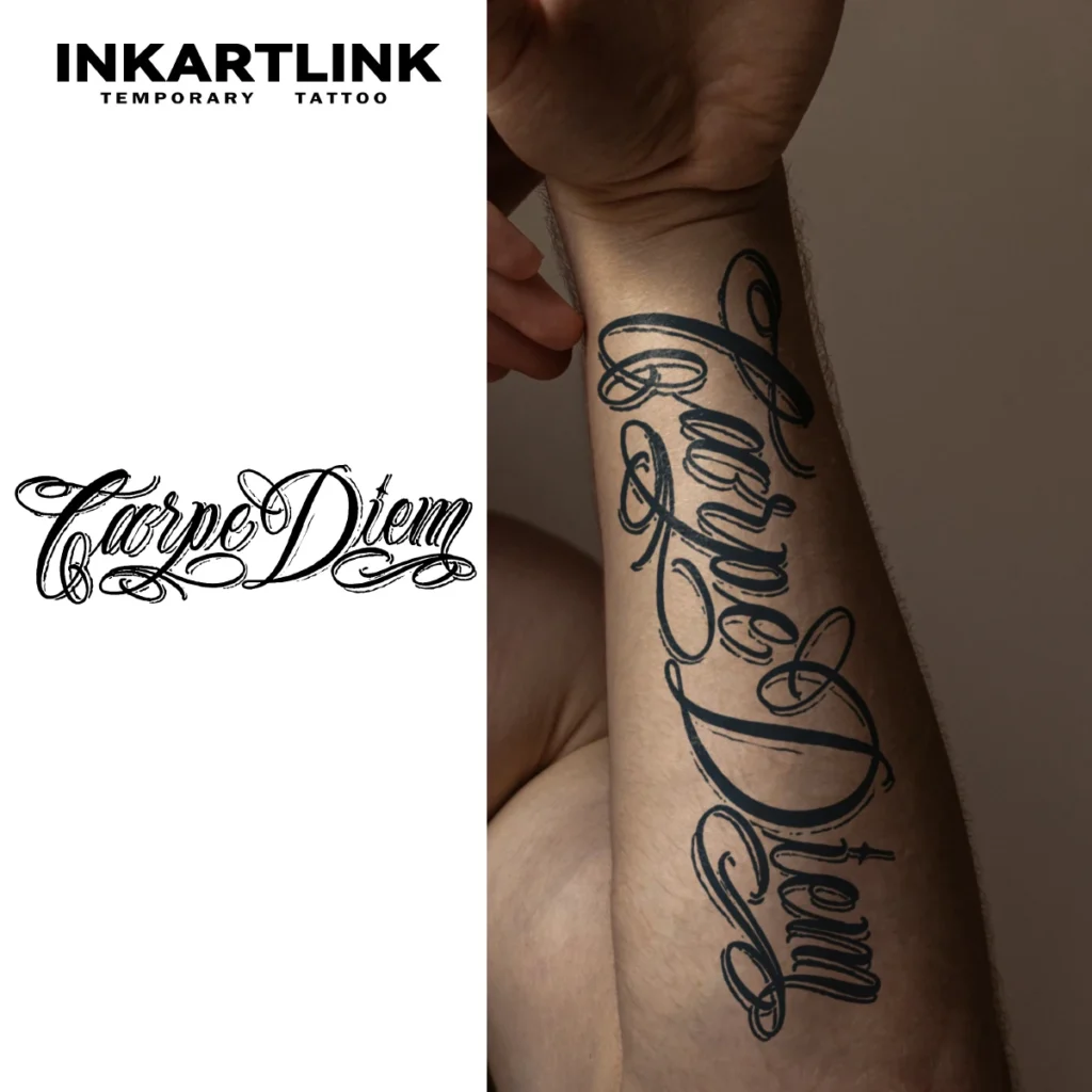 Tatouage temporaire calligraphique | Carpe Diem