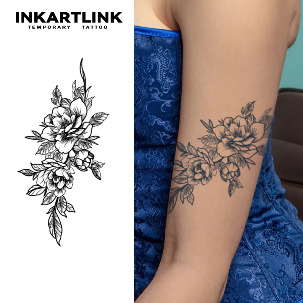 Tatouage temporaire floral | Bouquet délicat