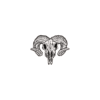 Black and White Sheep Skull Temporary Tattoo