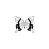 15.png Black and White Butterfly Temporary Tattoo