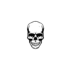 Black and White Skull Temporary Tattoo