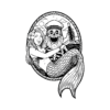 Mermaid and Pirate Temporary Tattoo