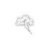 Stylized Cloud and Lightning Temporary Tattoo