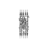 182.png Black and White Complex Pattern Temporary Tattoo