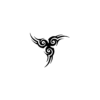 Tribal Black Spiral Temporary Tattoo