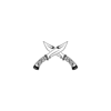 Crossed Knives Temporary Tattoo