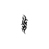 Stylized Black and White Temporary Tattoo Design