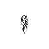 Tribal Temporary Tattoo Design in Black and White