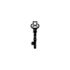 Stylized Black Key Temporary Tattoo