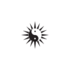 305.png Yin Yang Temporary Tattoo with Sun Rays Design
