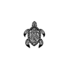 330.png Stylized Black and White Turtle Temporary Tattoo
