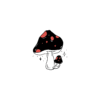 Cartoon Mushroom Temporary Tattoo