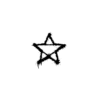 Black Star Pentagram Temporary Tattoo