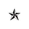 42.png Stylized Black Five-Point Star Temporary Tattoo