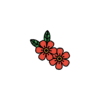 Vibrant Red Flower Temporary Tattoo