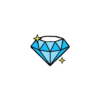 55.png Blue Diamond Graphic Temporary Tattoo