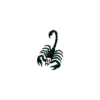 Stylized Green Scorpion Temporary Tattoo